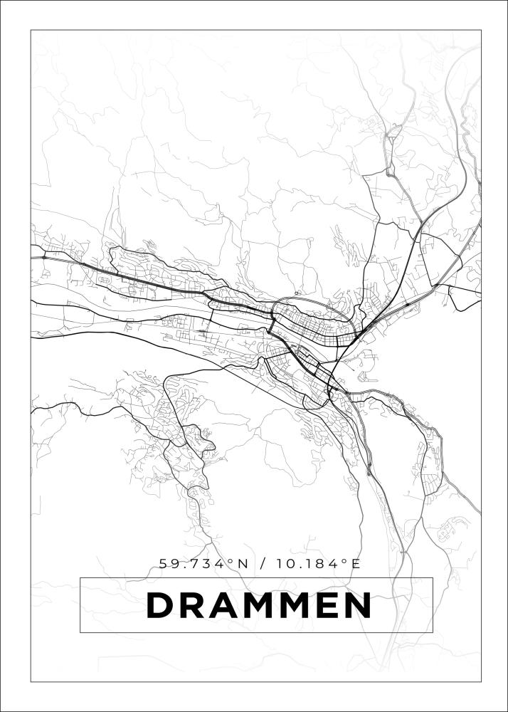 Mapa - Drammen - Cartel Blanco