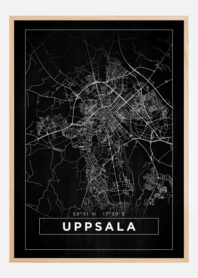 Mapa - Uppsala - Cartel Negro