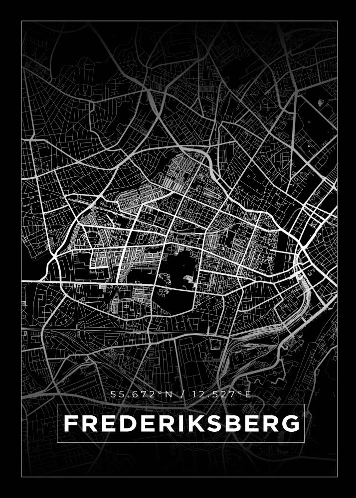 Mapa - Frederiksberg - Cartel Negro