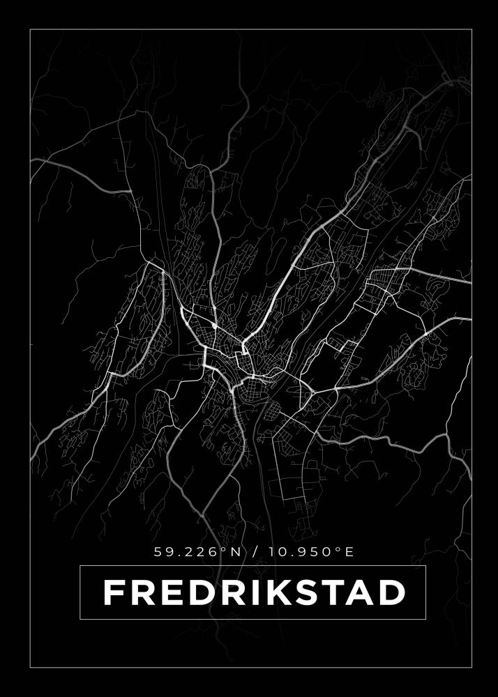 Mapa - Fredrikstad - Cartel Negro