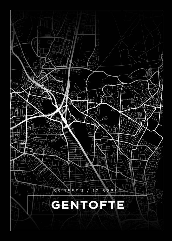 Mapa - Gentofte - Cartel Negro