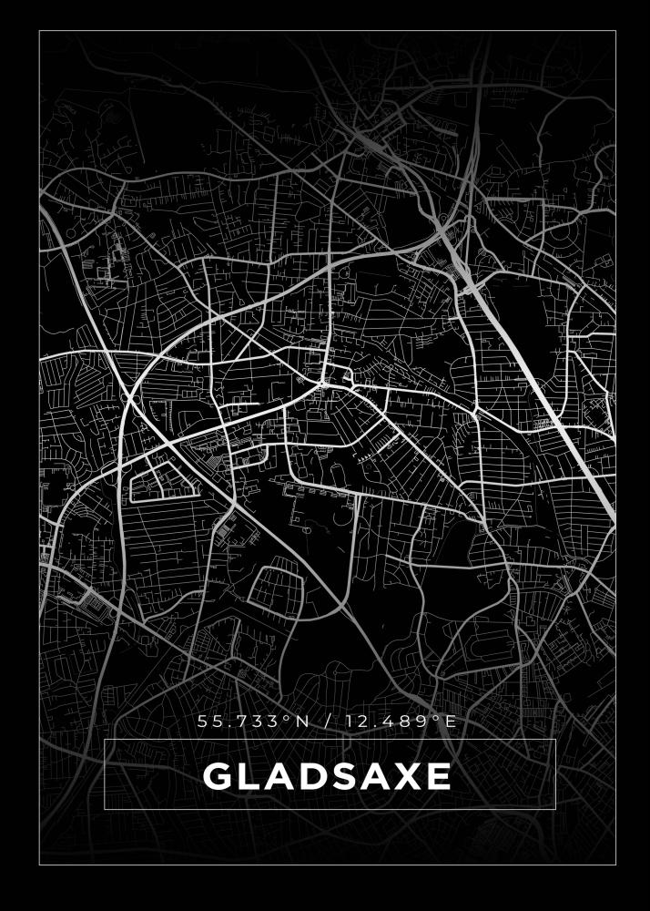 Mapa - Gladsaxe - Cartel Negro