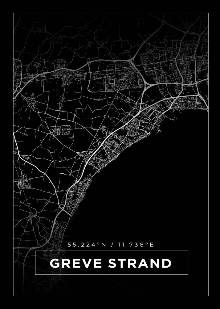 Mapa - Greve Strand - Cartel Negro