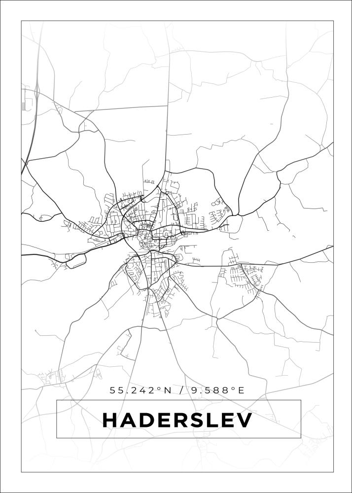 Mapa - Haderslev - Cartel Blanco