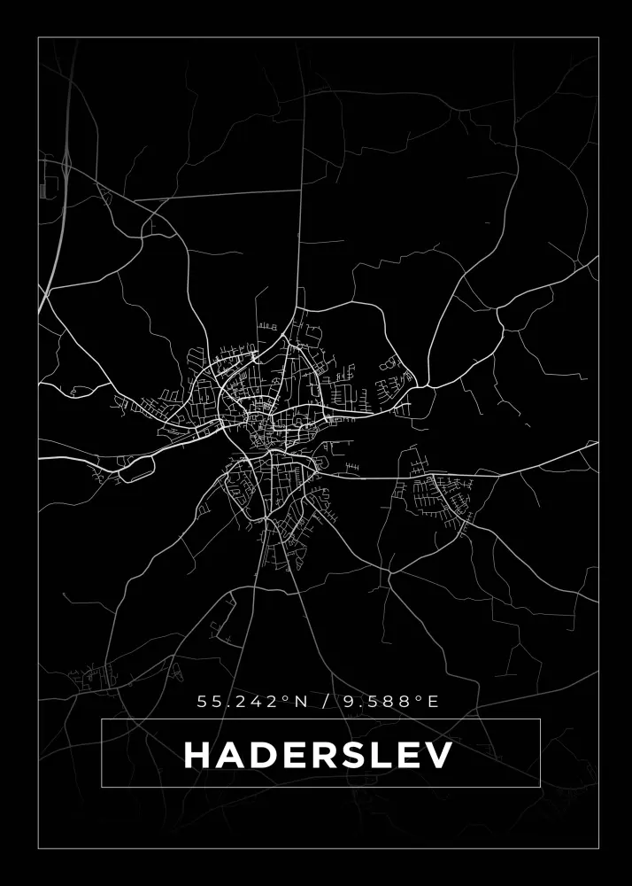 Mapa - Haderslev - Cartel Negro