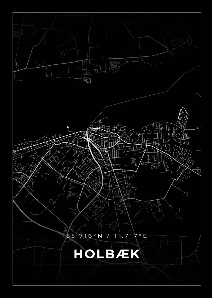 Mapa - Holbæk - Cartel negro