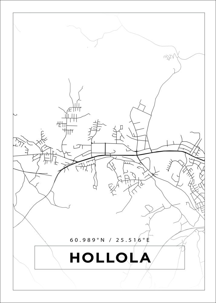 Mapa - Hollola - Cartel Blanco