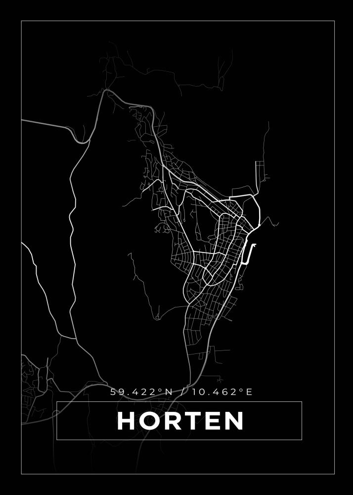 Mapa - Horten - Cartel Negro