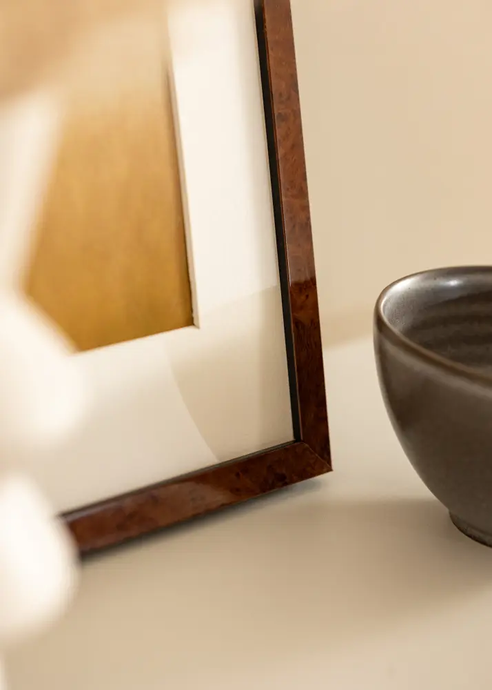 Marco Ares Vidrio Acrílico Burr Walnut 20x20 cm