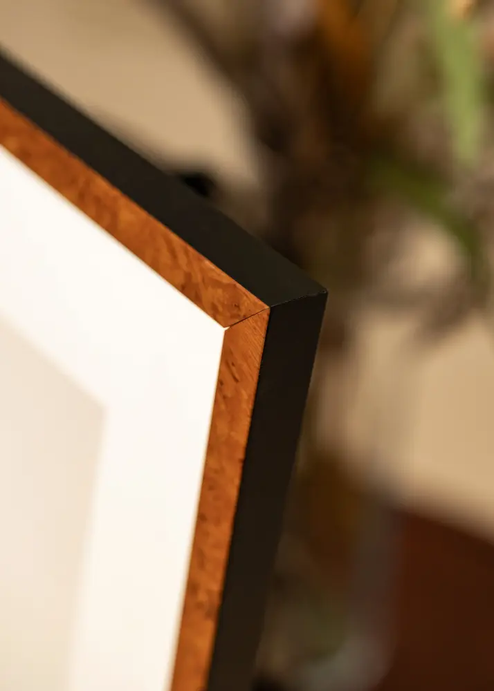 Marco Ares Vidrio Acrílico Burr Walnut 20x20 cm