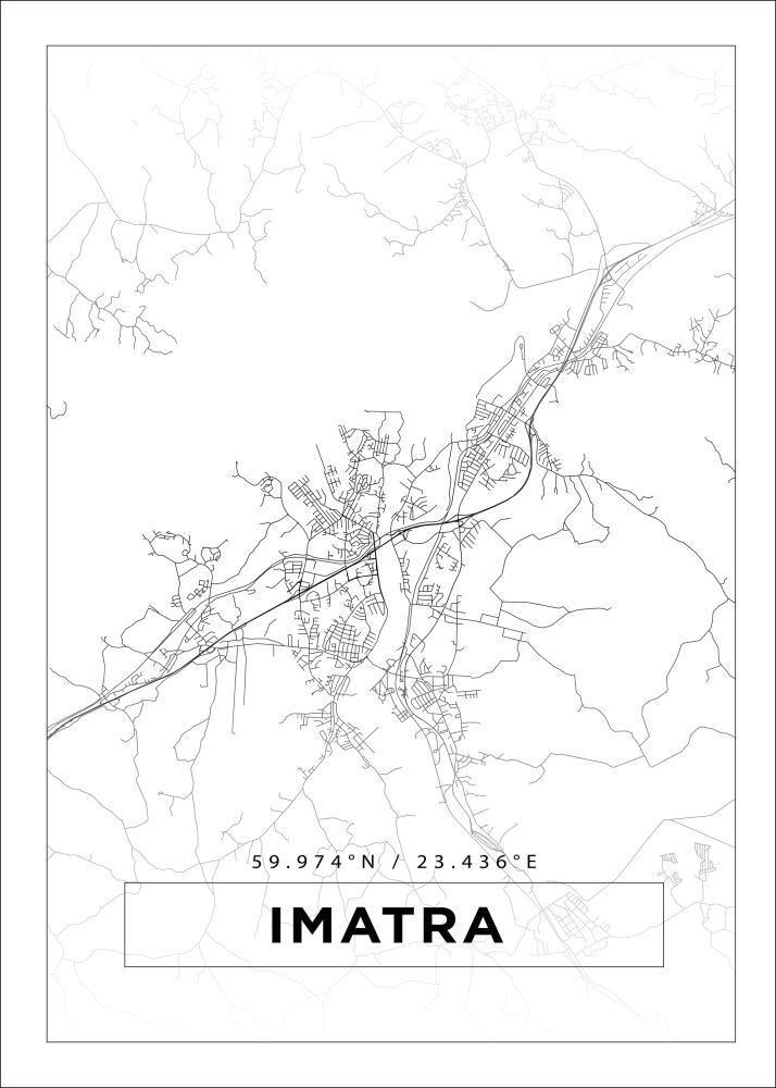 Mapa - Imatra - Cartel Blanco