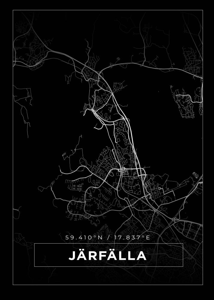 Mapa - Järfälla - Cartel negro