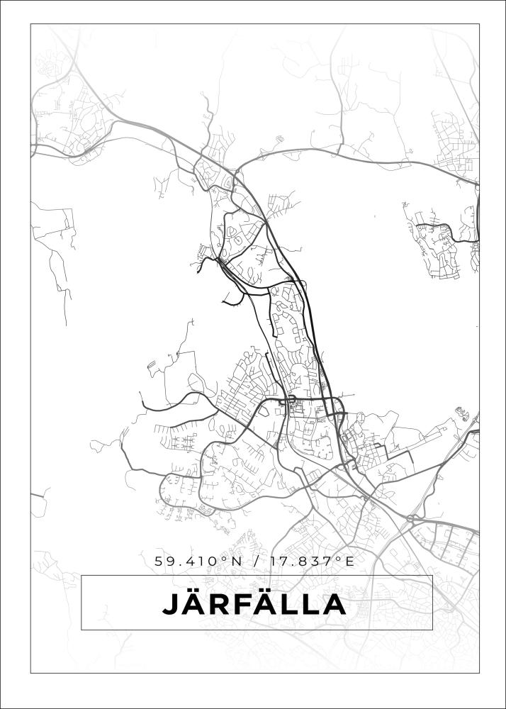 Mapa - Järfälla - Cartel blanco