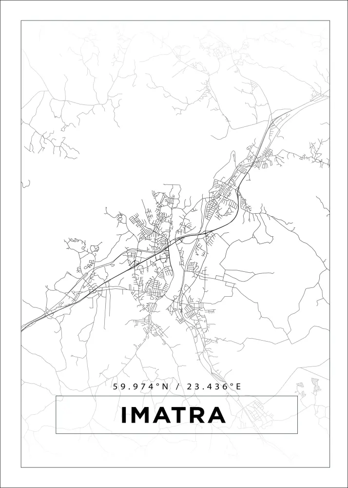 Mapa - Imatra - Cartel Blanco