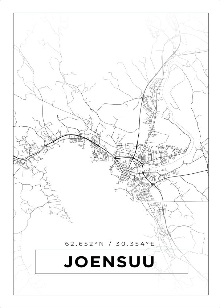 Mapa - Joensuu - Cartel Blanco