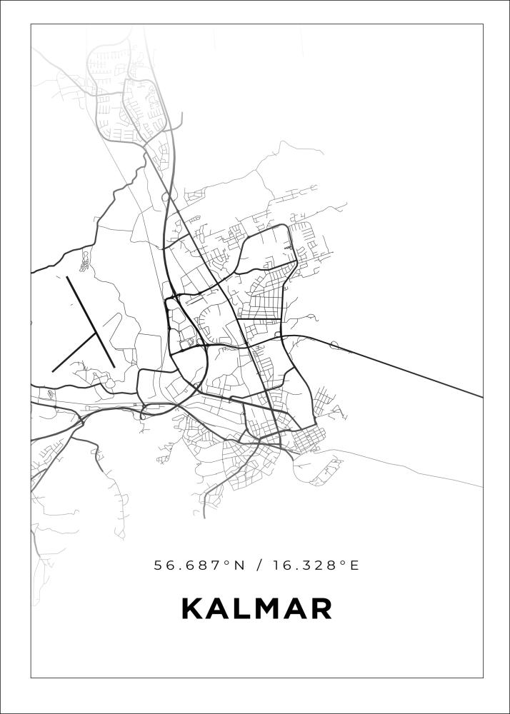 Mapa - Kalmar - Cartel blanco