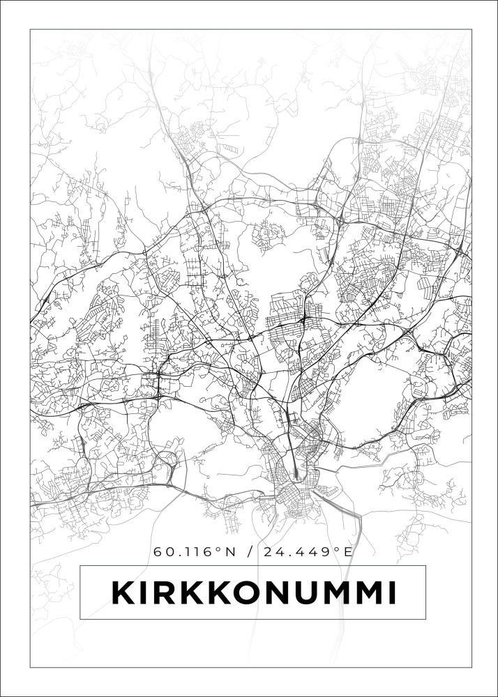 Mapa - Kirkkonummi - Cartel blanco