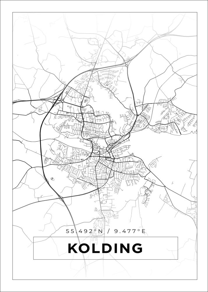 Mapa - Kolding - Cartel Blanco