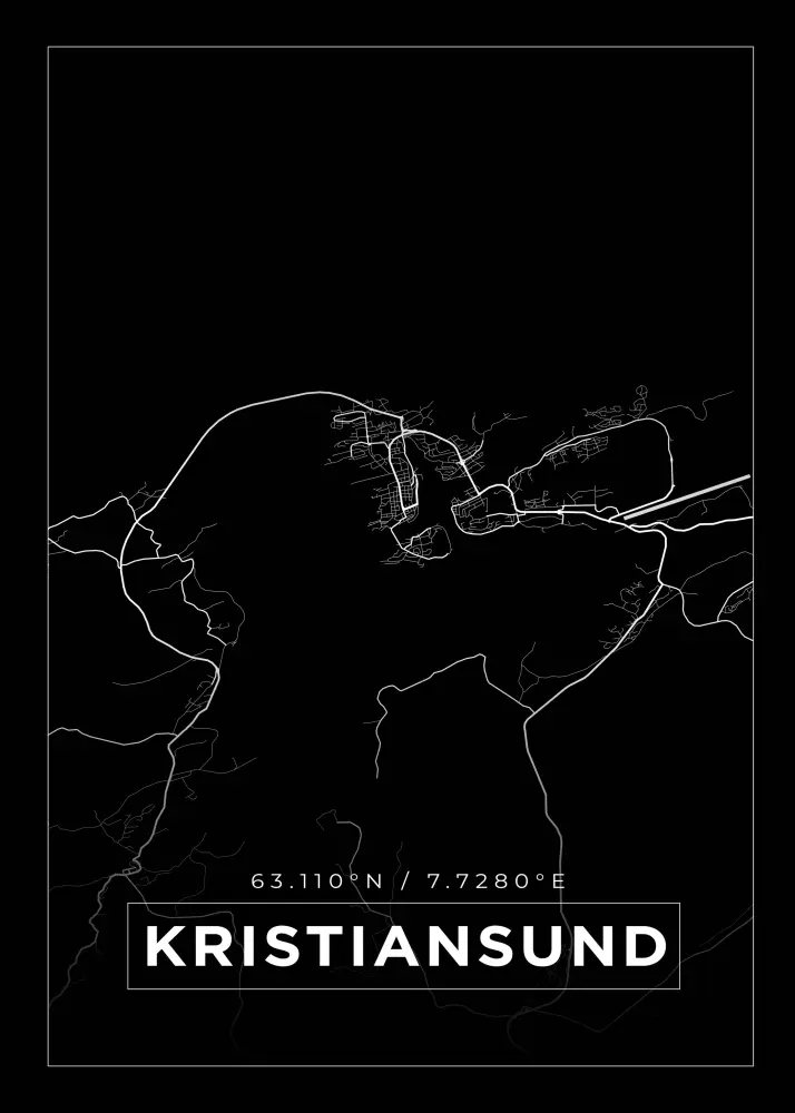 Mapa - Kristiansund - Cartel Negro