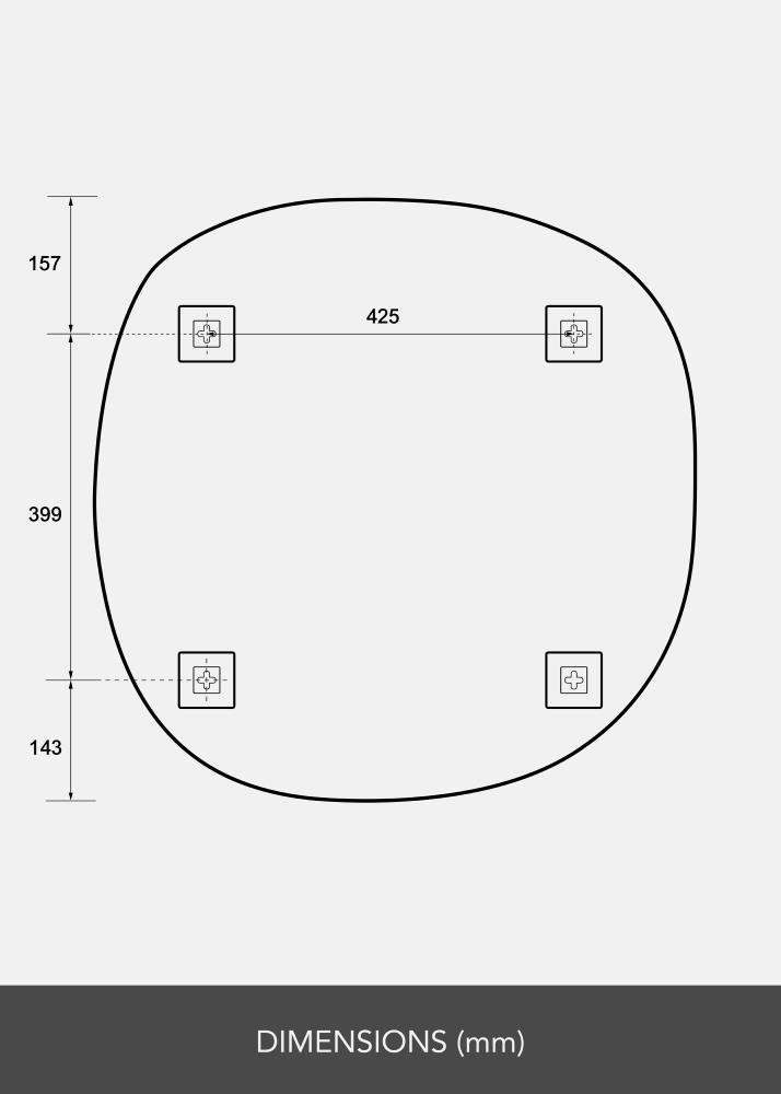 Espejo Roundy I 70x70 cm