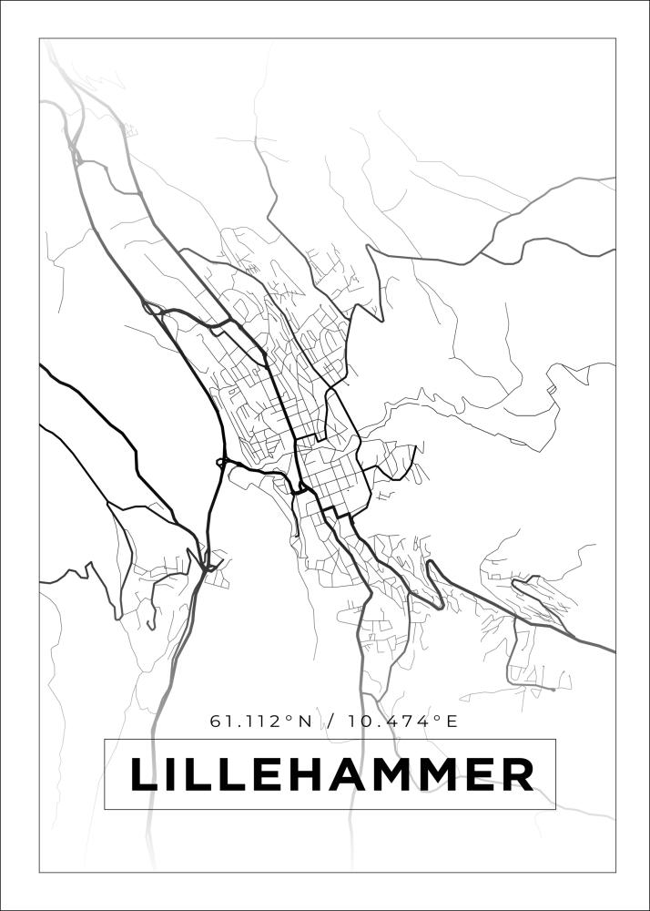 Mapa - Lillehammer - Cartel Blanco