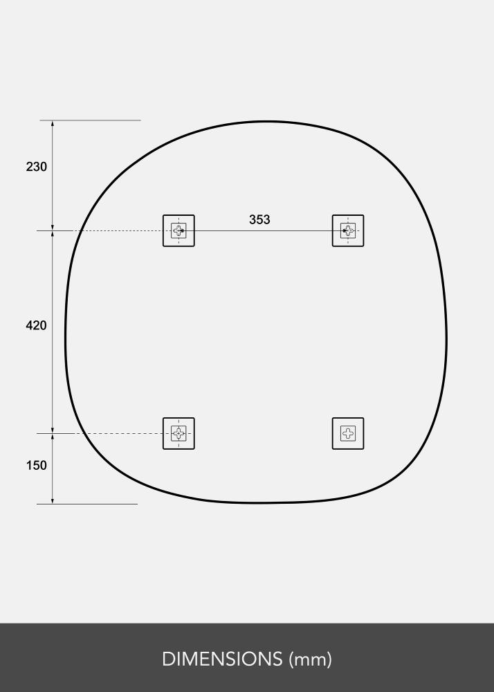 Espejo Roundy 80x80 cm