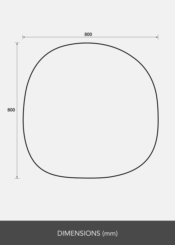 Espejo Roundy 80x80 cm