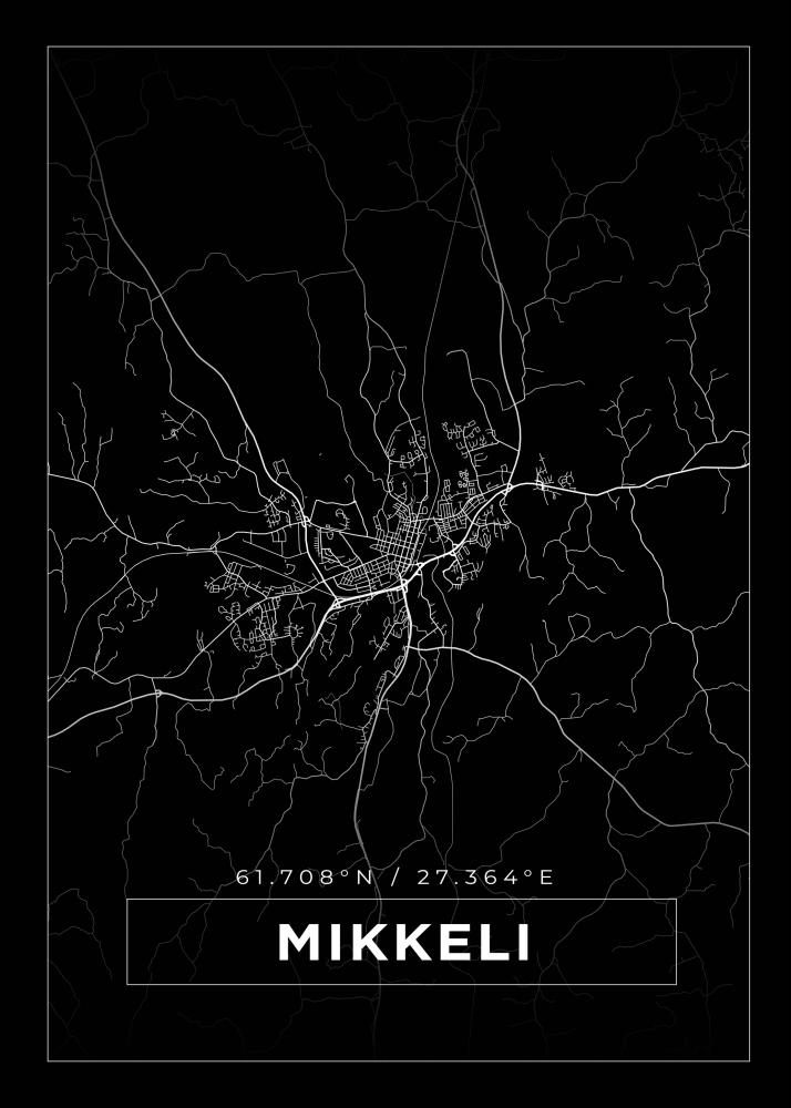 Mapa - Mikkeli - Cartel negro