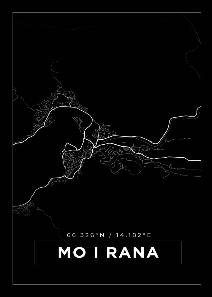 Mapa - Mo I Rana - Cartel Negro