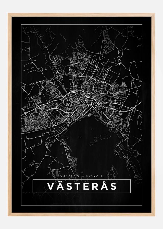 Mapa - Västerås - Cartel Negro