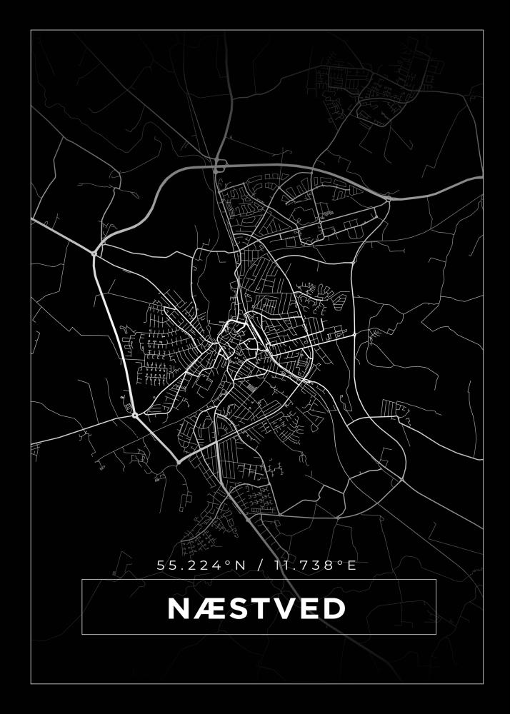 Mapa - Næstved - Cartel negro