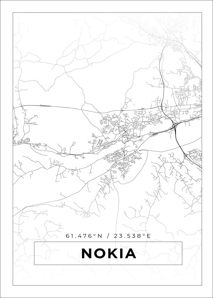 Mapa - Nokia - Cartel blanco