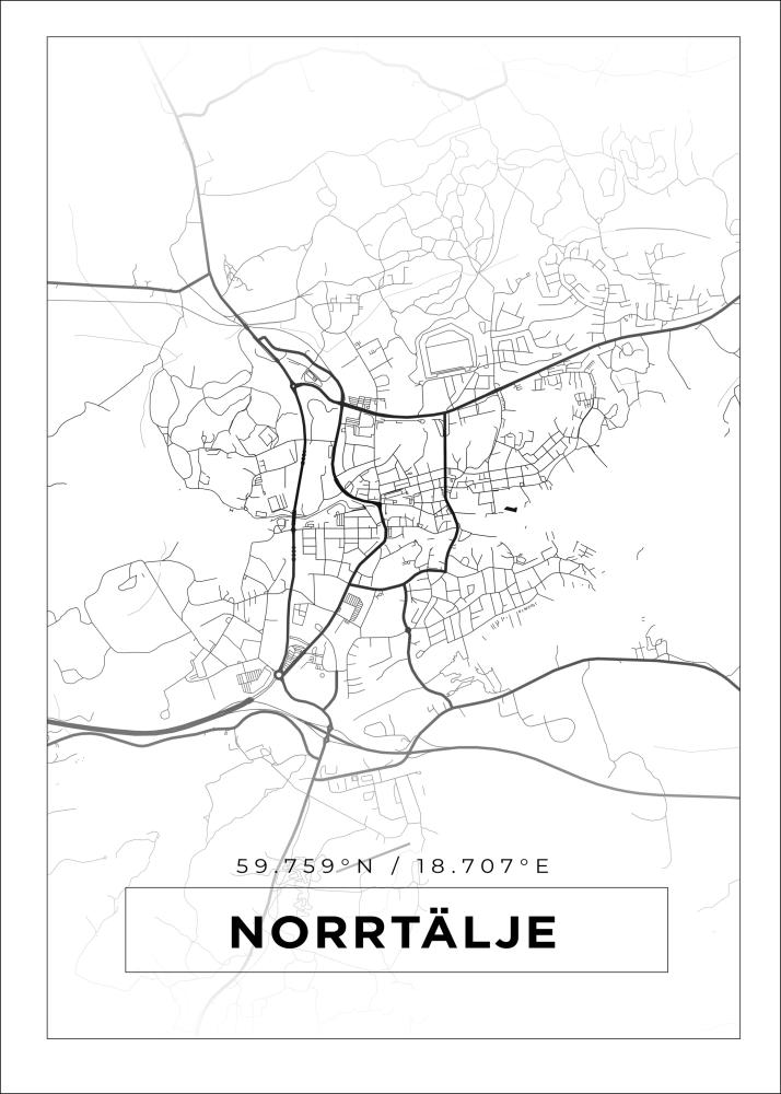 Mapa - Norrtälje - Cartel Blanco