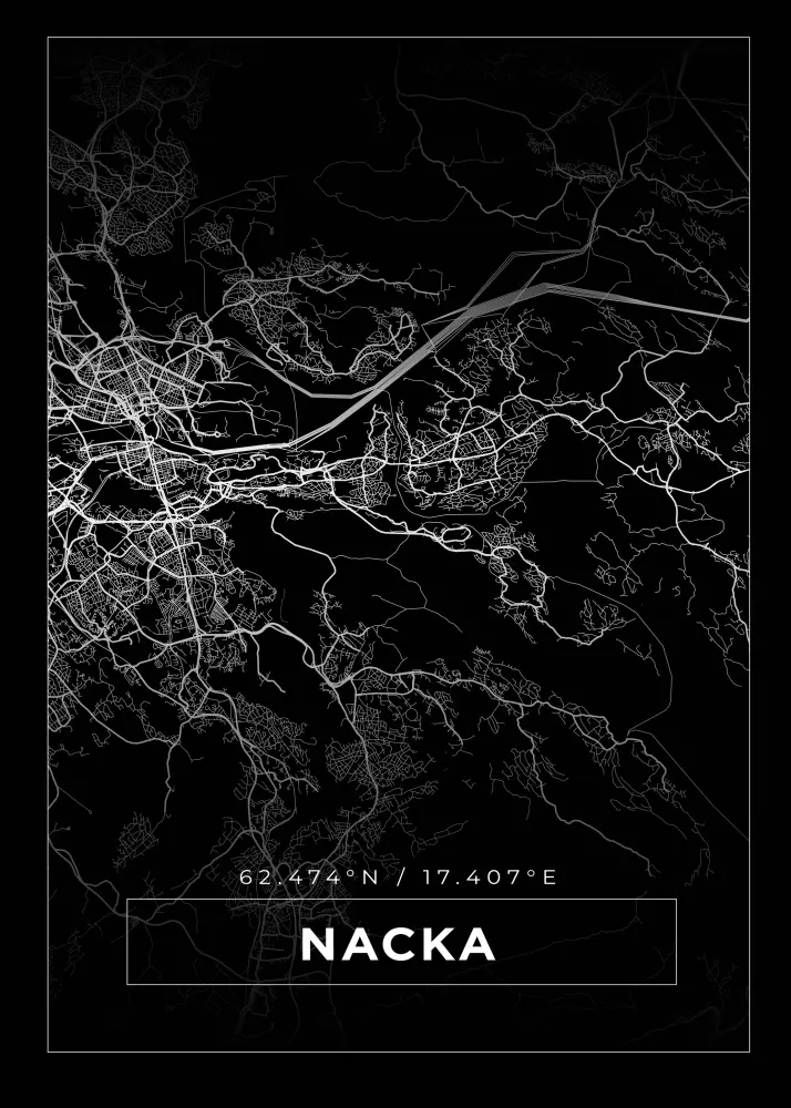 Mapa - Nacka - Cartel Negro
