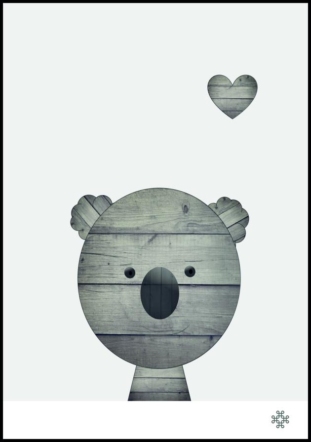 Wood koala Póster