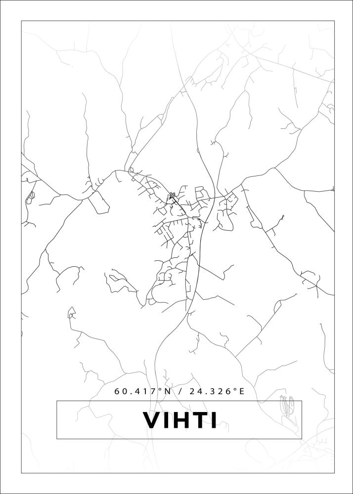 Mapa - Vihti - Cartel blanco