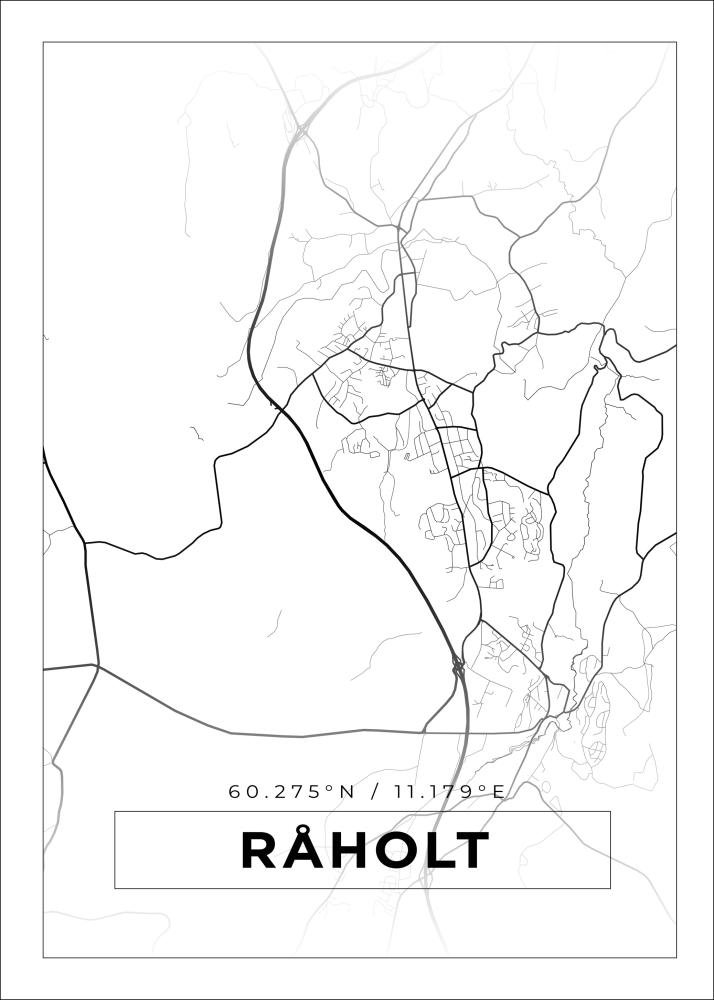 Mapa - Råholt - Cartel blanco