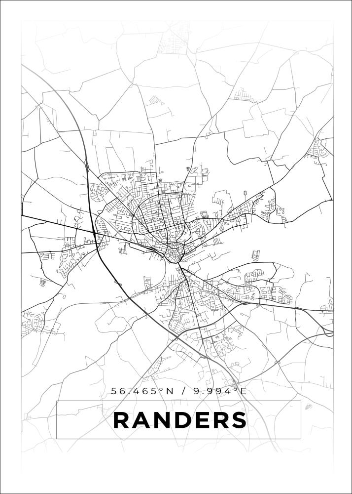 Mapa - Randers - Cartel Blanco