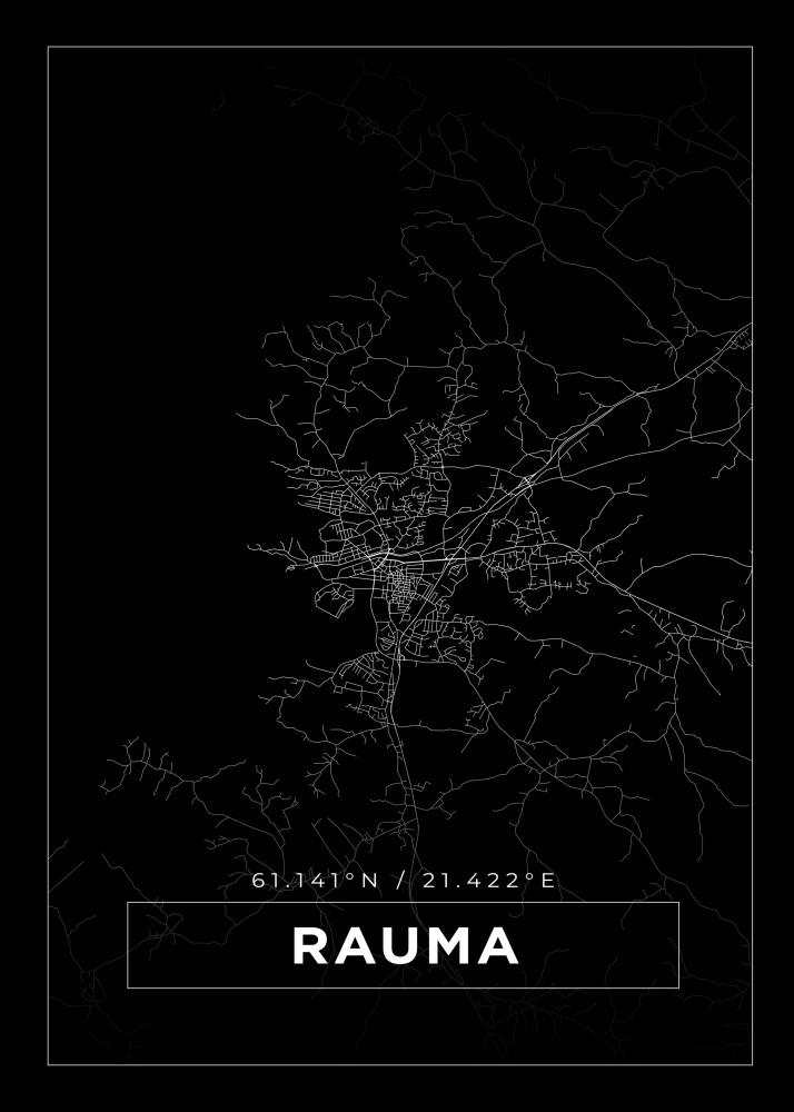 Mapa - Rauma - Cartel Negro