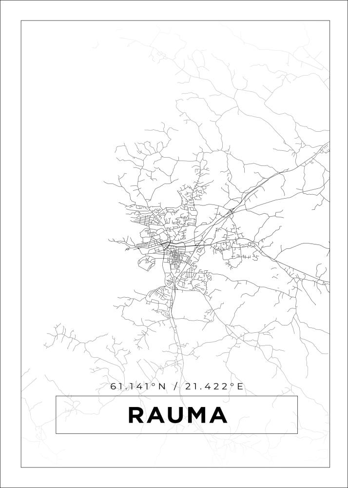 Mapa - Rauma - Cartel blanco