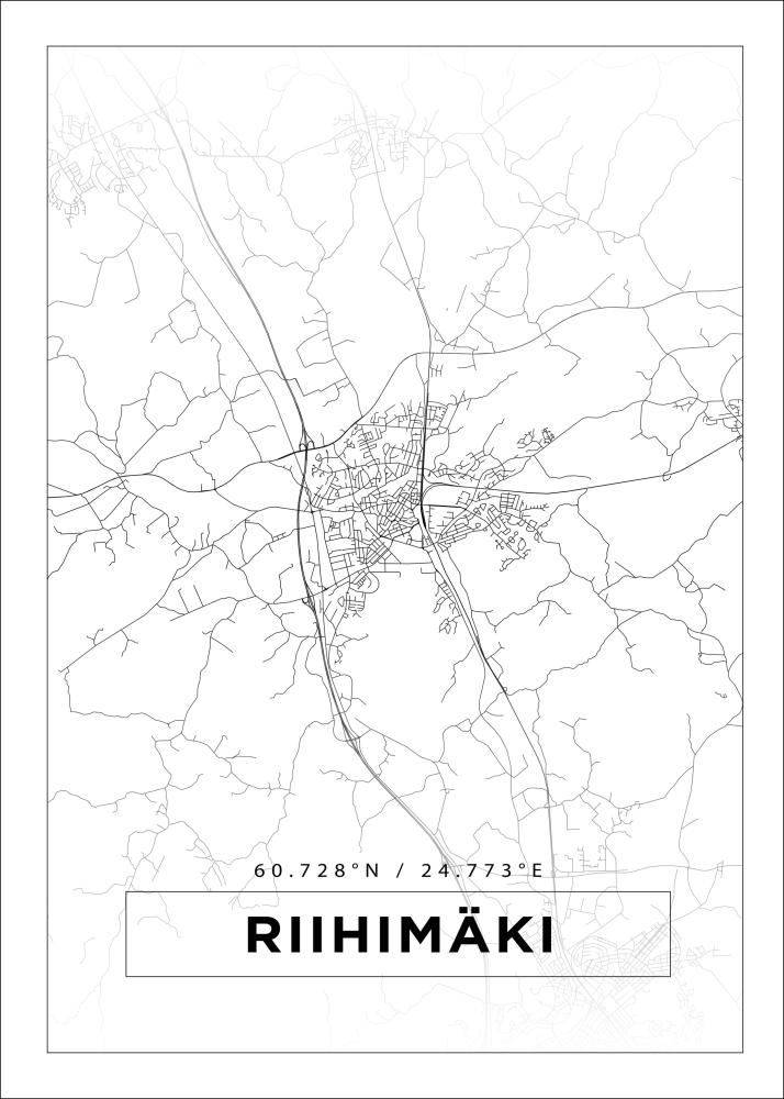 Mapa - Riihimäki - Cartel blanco