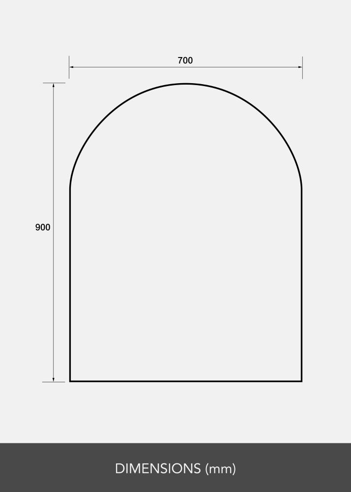 Espejo Domed LED 70x90 cm