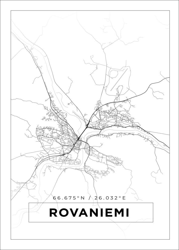 Mapa - Rovaniemi - Cartel Blanco