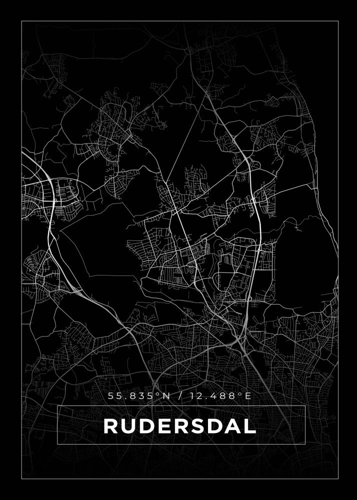 Mapa - Rudersdal - Cartel Negro