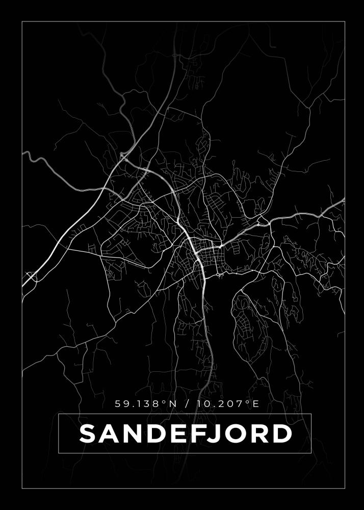 Mapa - Sandefjord - Cartel Negro