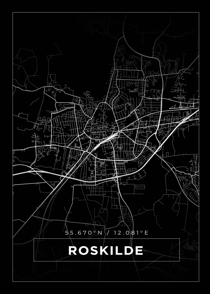 Mapa - Roskilde - Cartel Negro