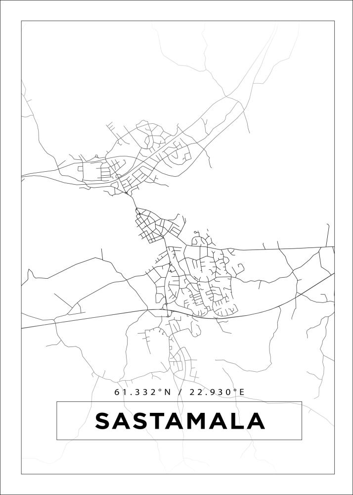 Mapa - Sastamala - Cartel Blanco