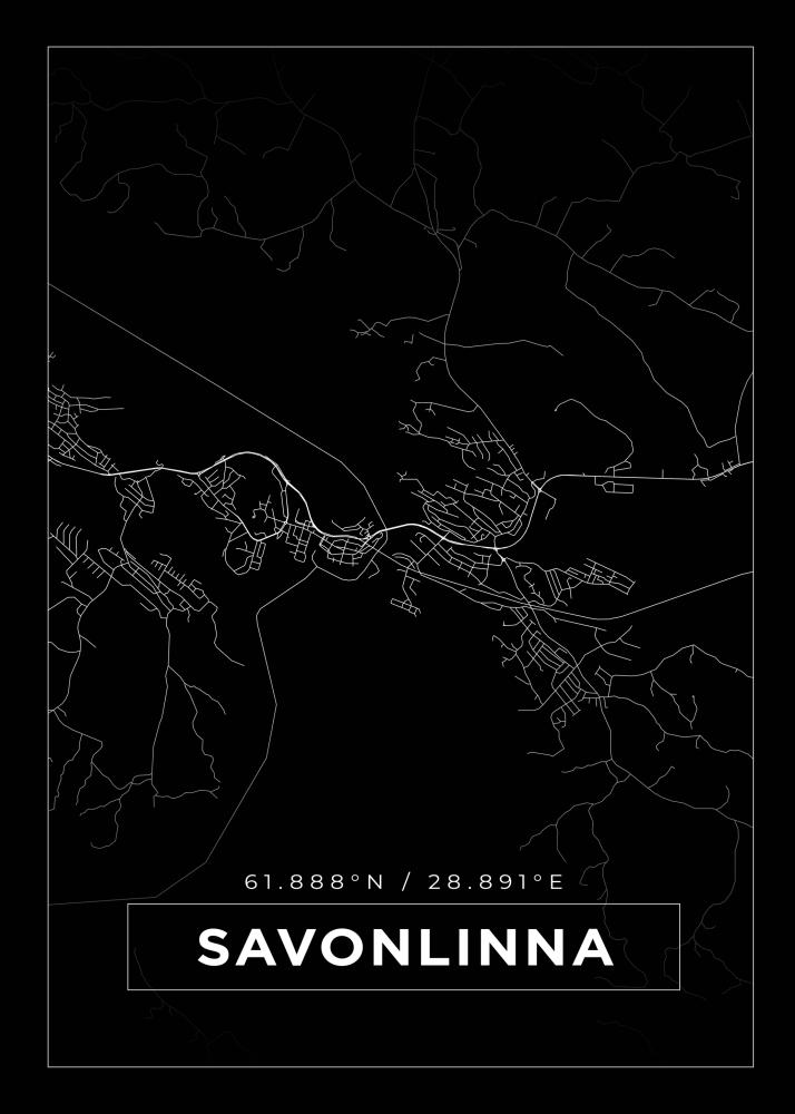 Mapa - Savonlinna - Cartel Negro