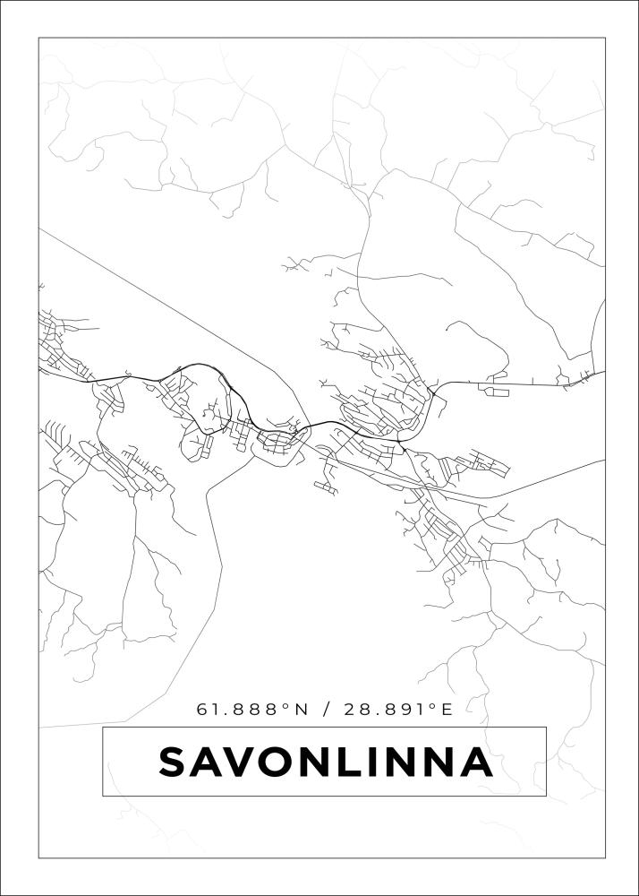 Mapa - Savonlinna - Cartel Blanco