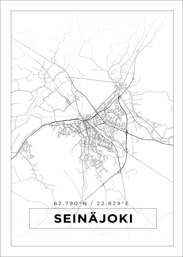 Mapa - Seinäjoki - Cartel blanco